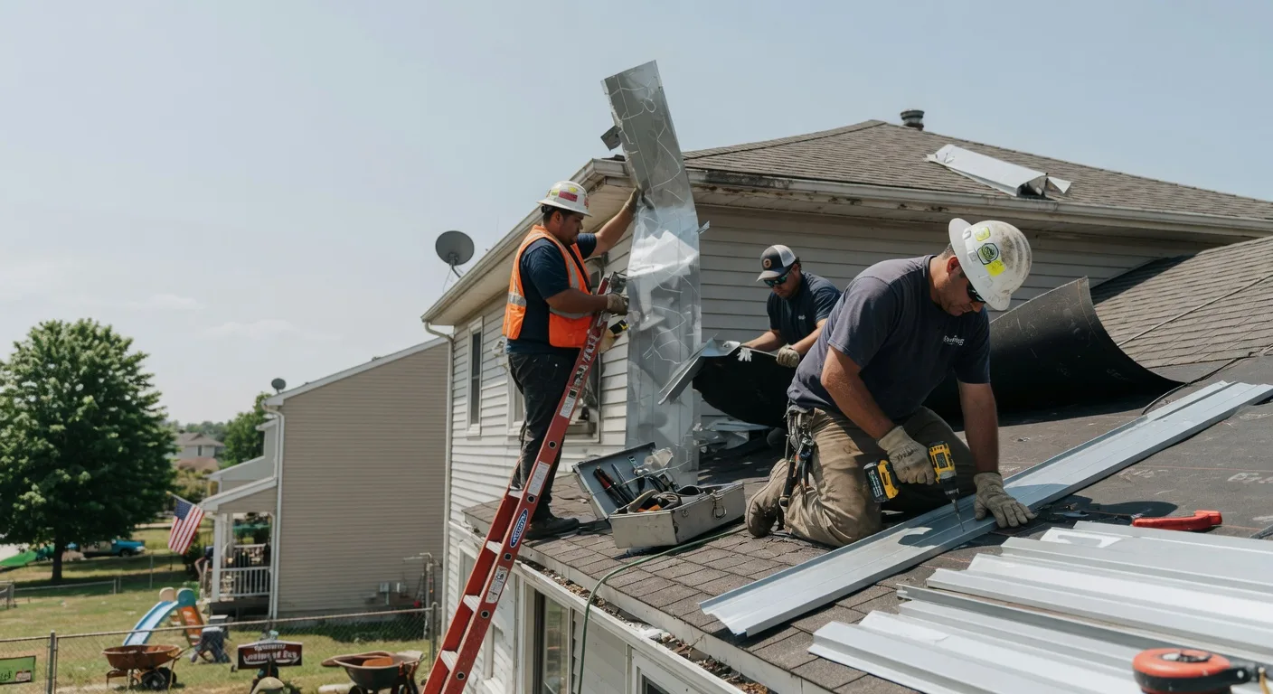 Storm Damage Metal Roof Repair in Belmont, NY